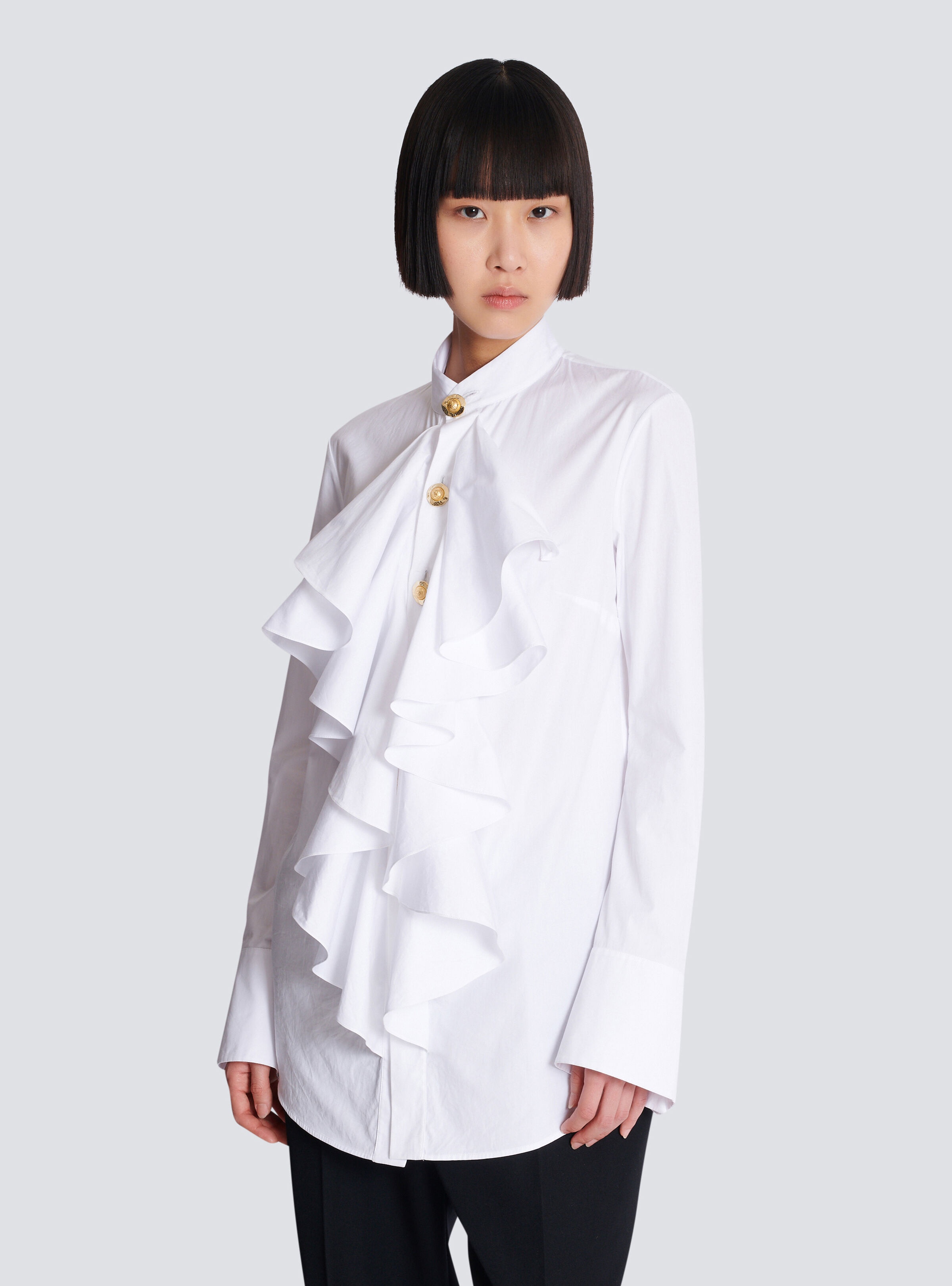 Ruffled poplin shirt - 7