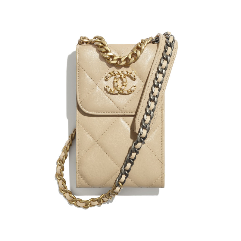 CHANEL 19 Phone Holder with Chain 1