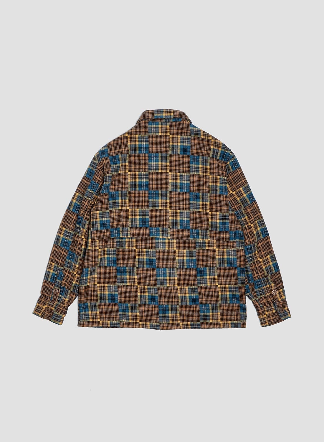 Overshirt with Cape in Gold Check - 5