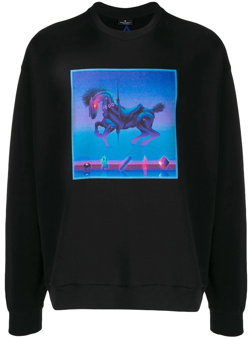 horse square sweatshirt - 1