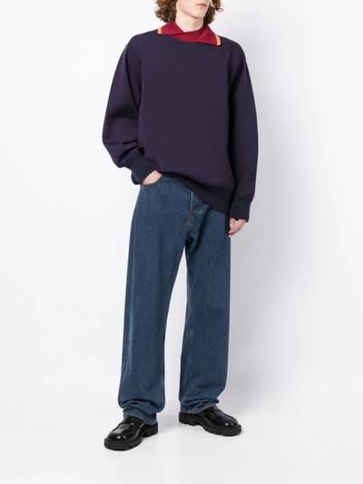 Kolor contrasting-collar detail sweatshirt outlook