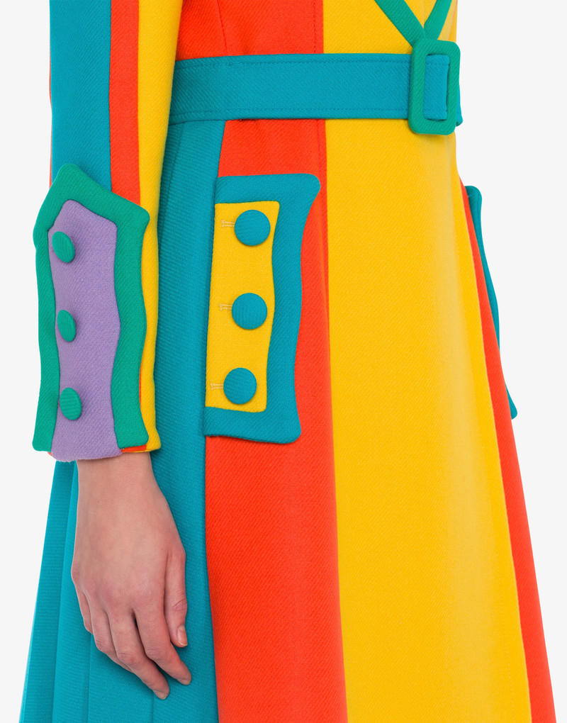 COLOUR BLOCK CLOTH COAT 4