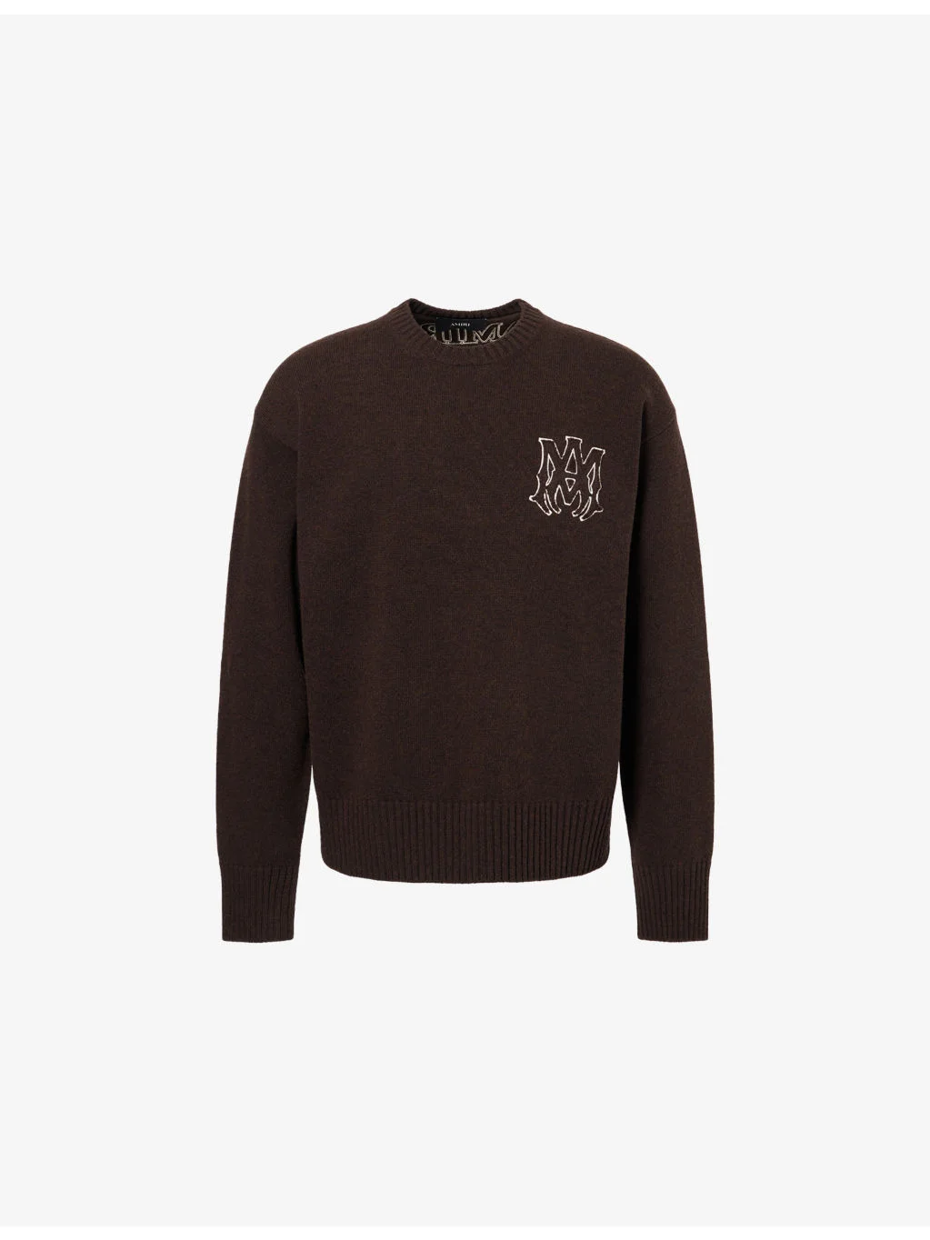 Brand-Embroidery Crewneck Wool Jumper - 1