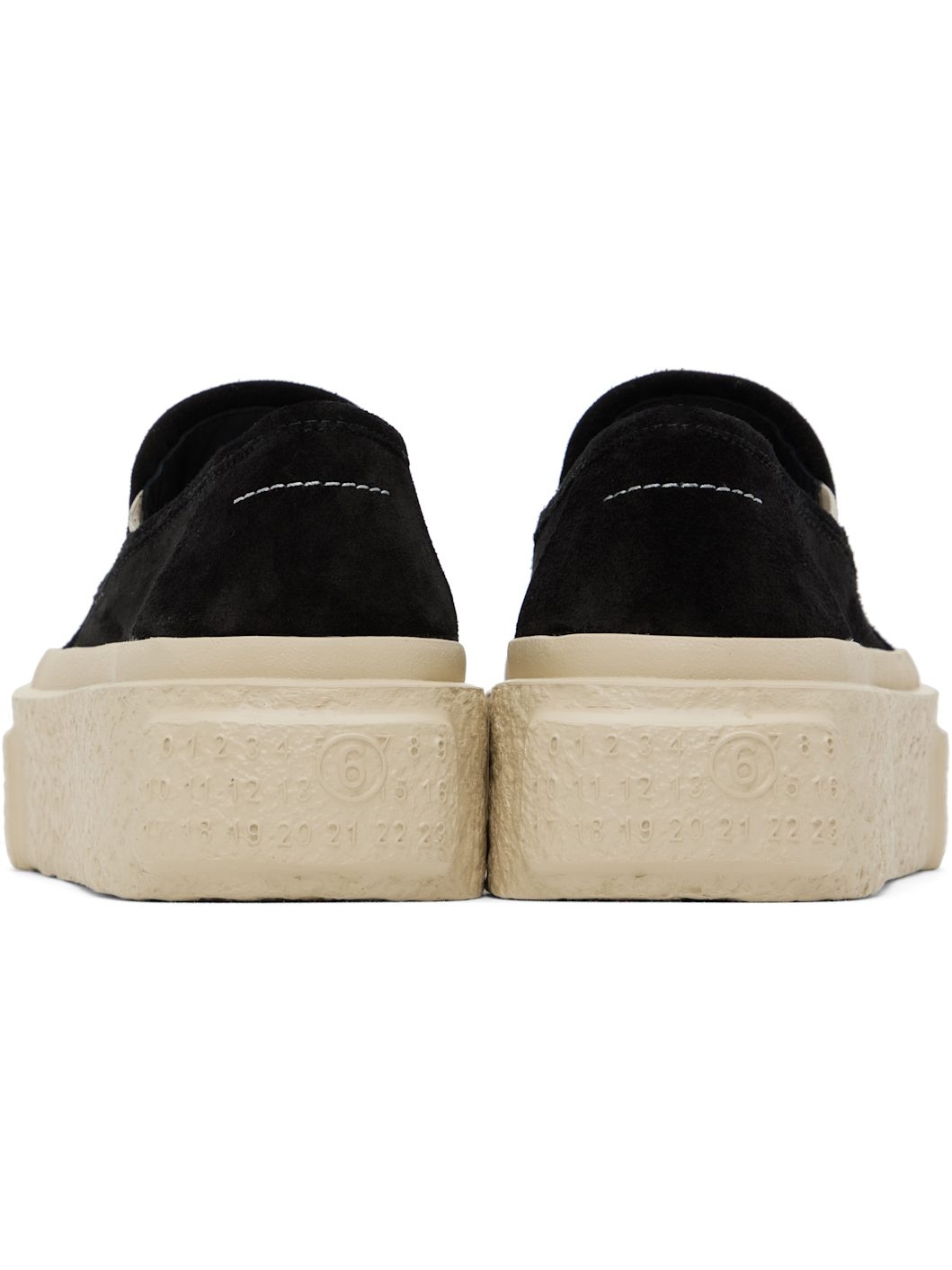 Black Suede Platform Slip-On Sneakers - 2