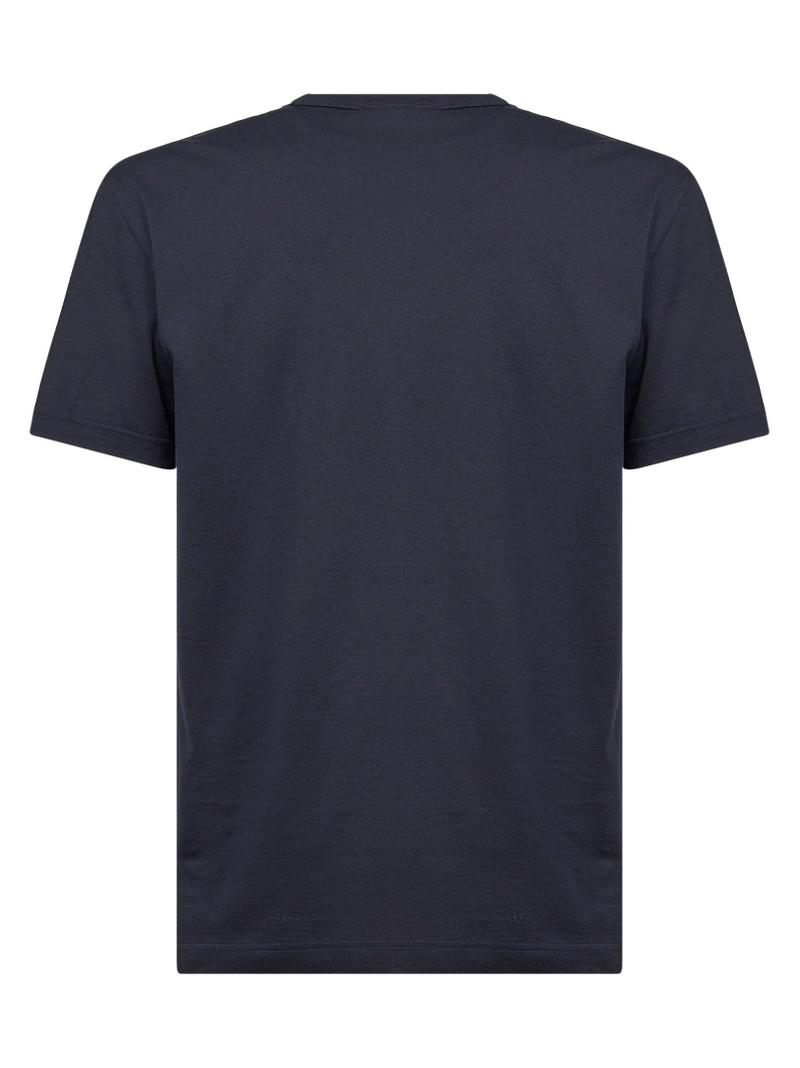 Dolce & Gabbana Blue cotton heraldic patch T-shirt outlook