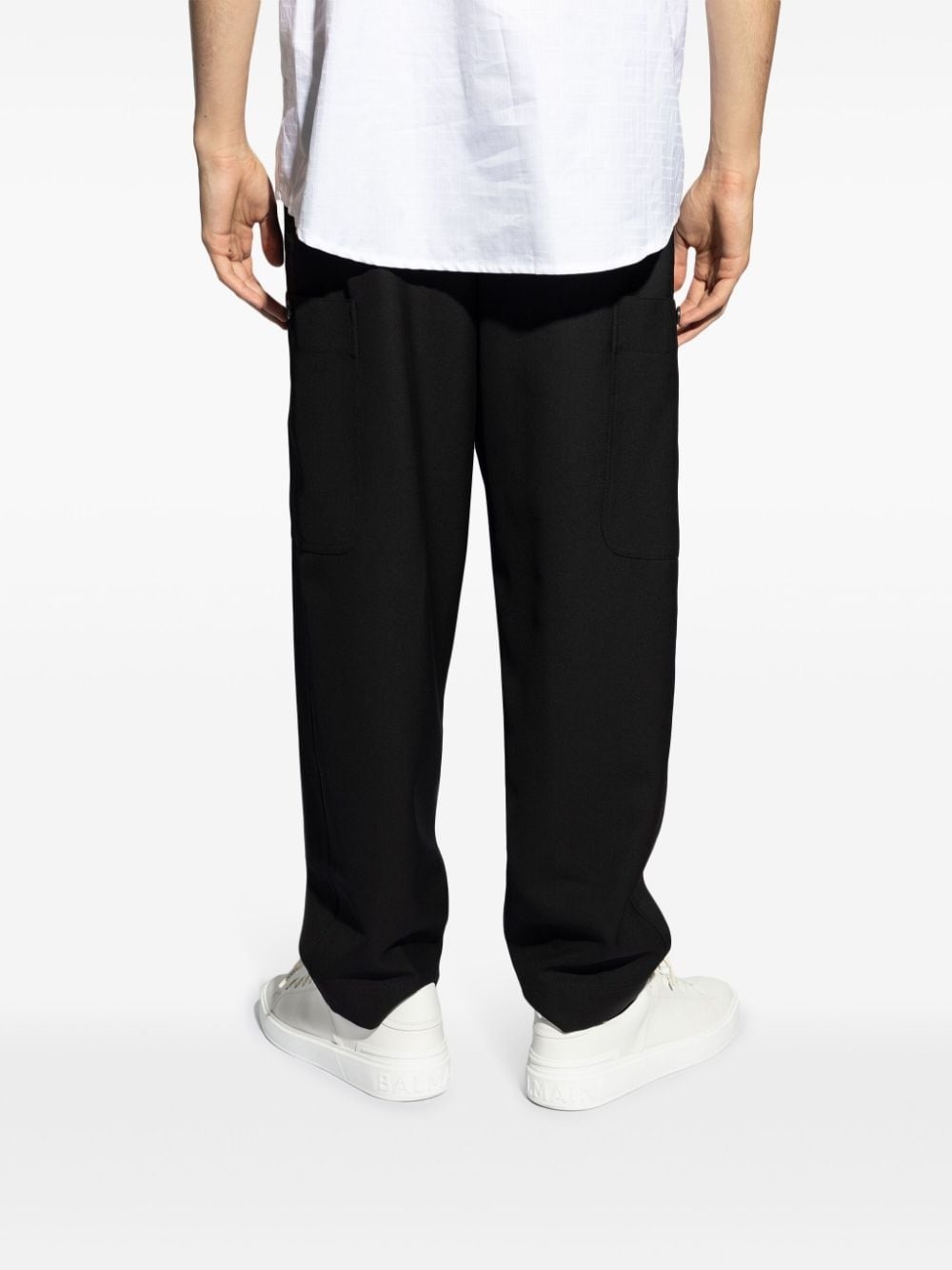 drawstring-waist cargo pants - 4
