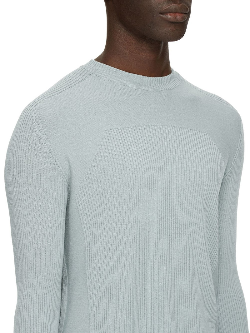 Blue Porterville Ribbed Geo Sweater 4