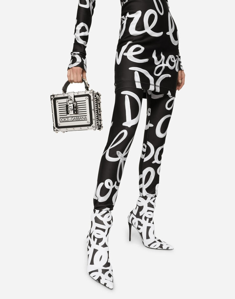 Dolce & Gabbana Polished calfskin Dolce Box bag with studs outlook