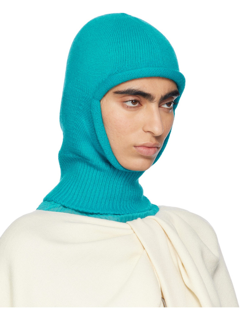 ISSEY MIYAKE Blue Chunky Wool Balaclava outlook