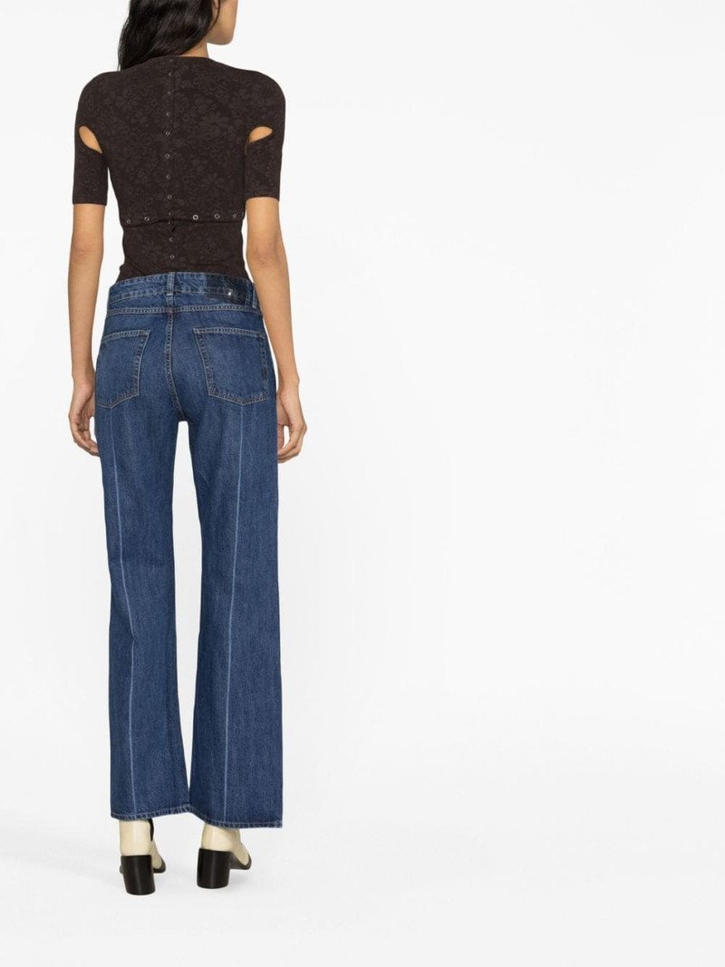 crease-detail bootcut jeans 3