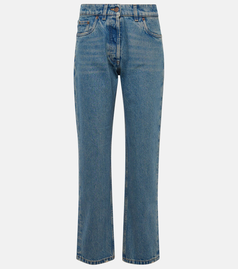 Mid-rise straight jeans 1
