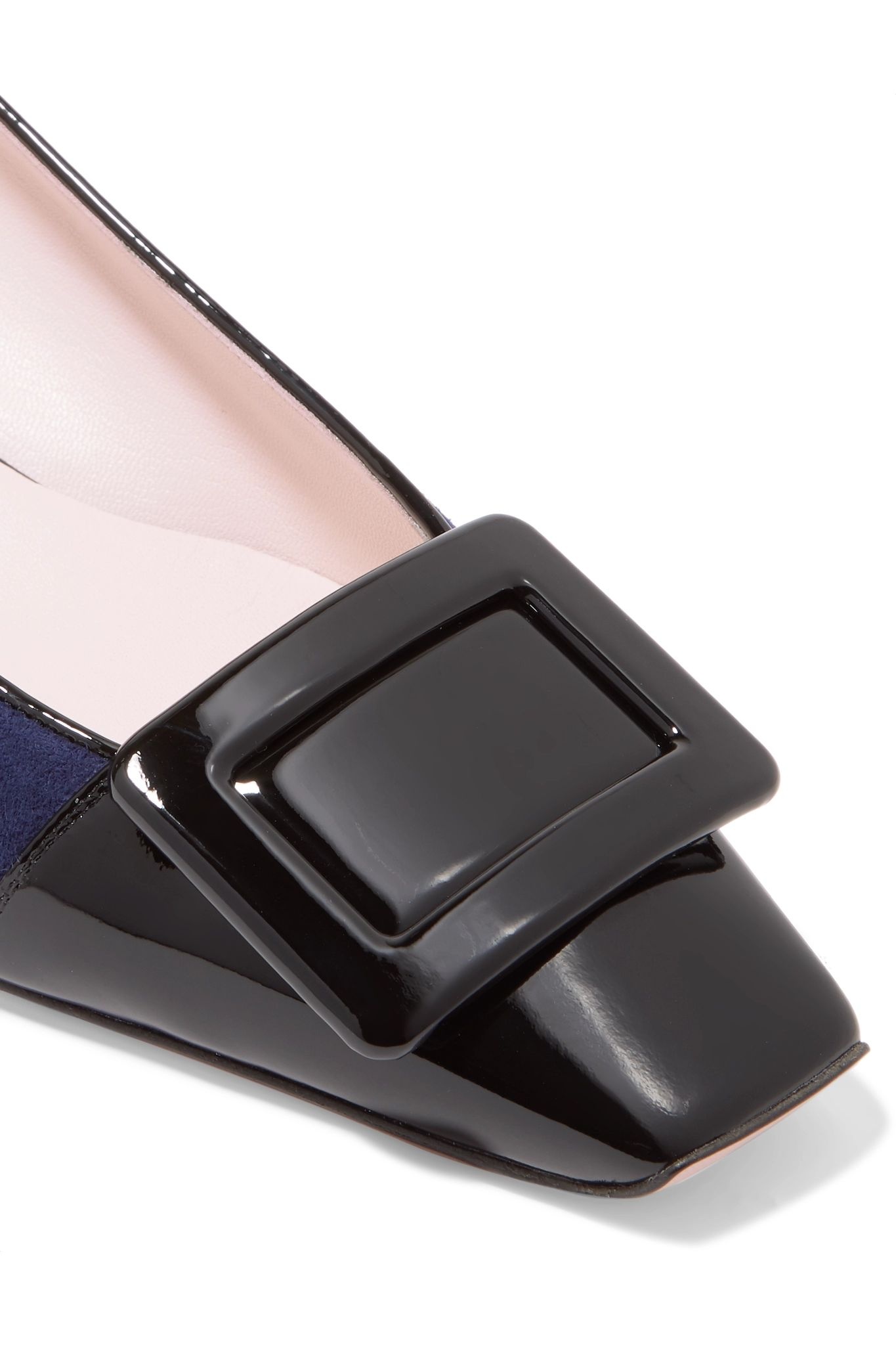 Belle Vivier patent-leather and suede ballet flats - 5