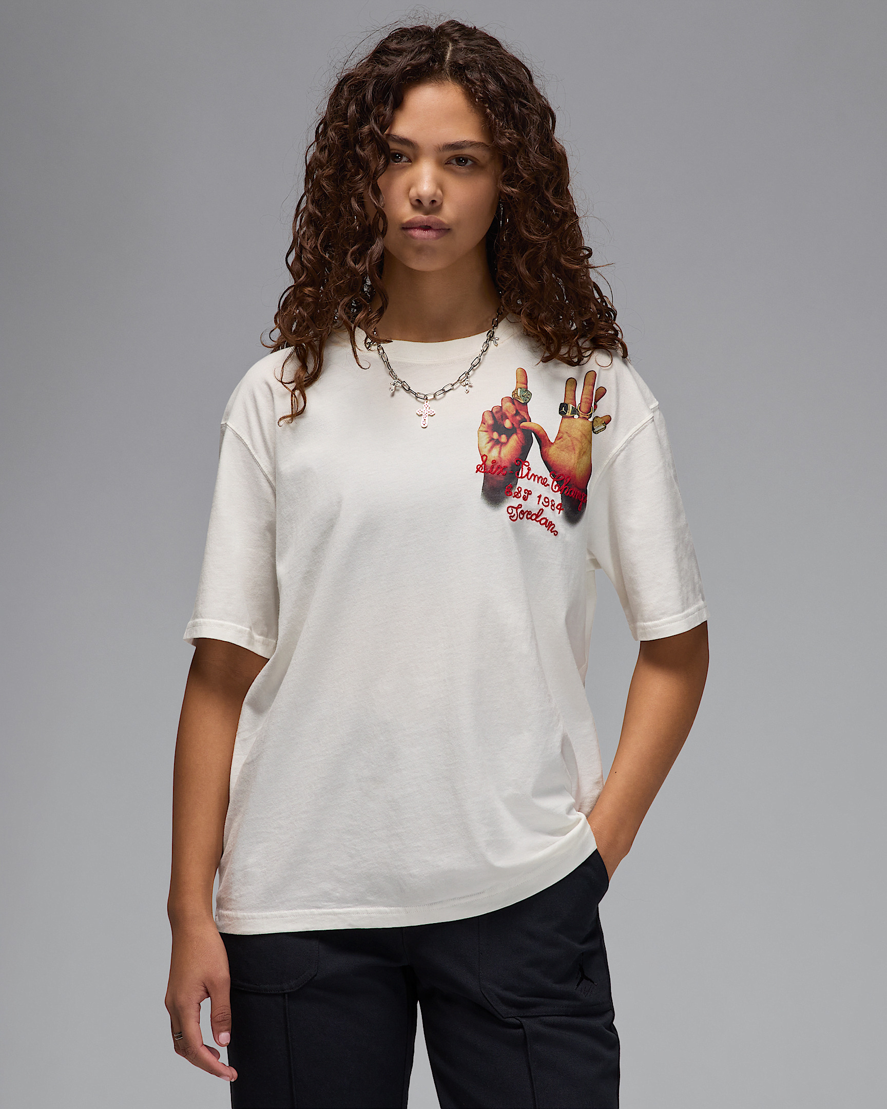 ナイキ ジョーダン Jordan 【 Gf 6Rng Graphic Short Sleeve T-Shirt Women's 】 レディース Jordan - W J Ss Gf Gfx Tee Jqc - VegNonVeg