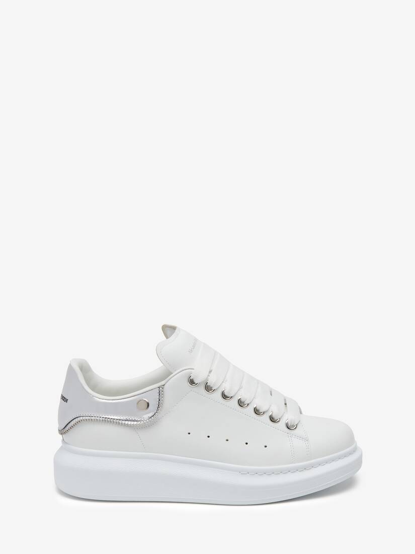Women's Oversized Sneaker in White/silver - 1