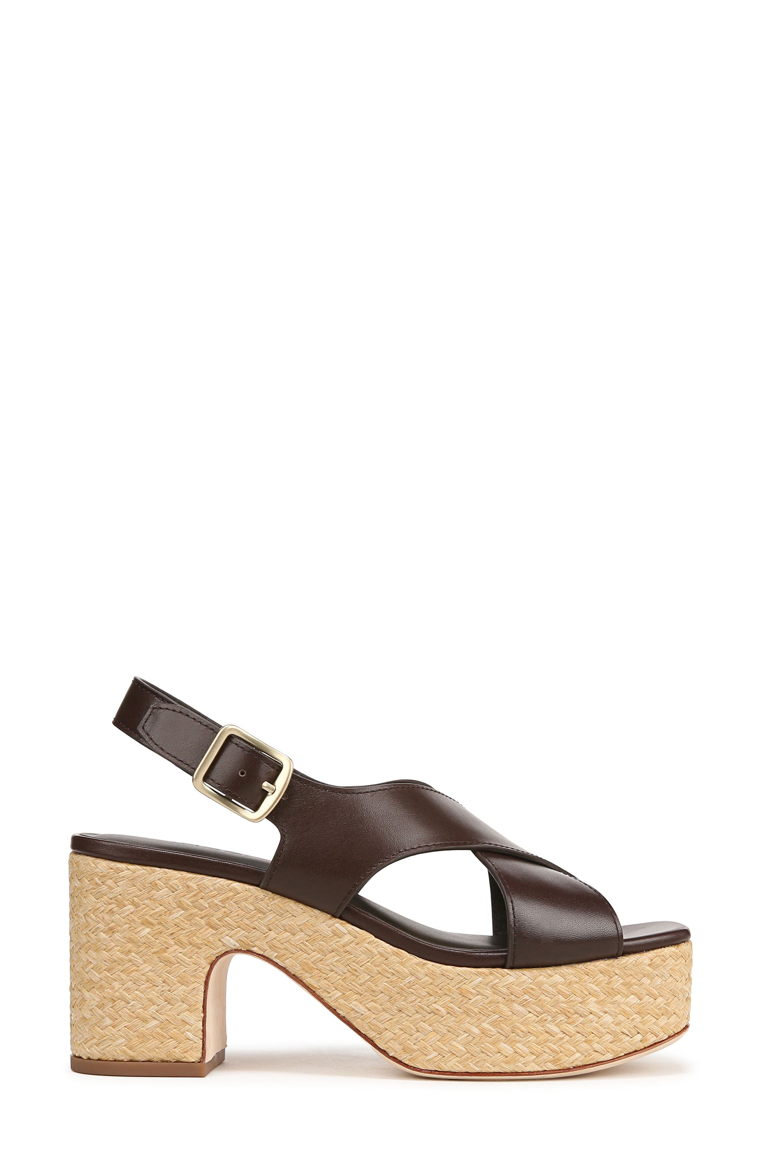 Vince Clementina Slingback Platform Sandal in Cacao Brown at Nordstrom - 3