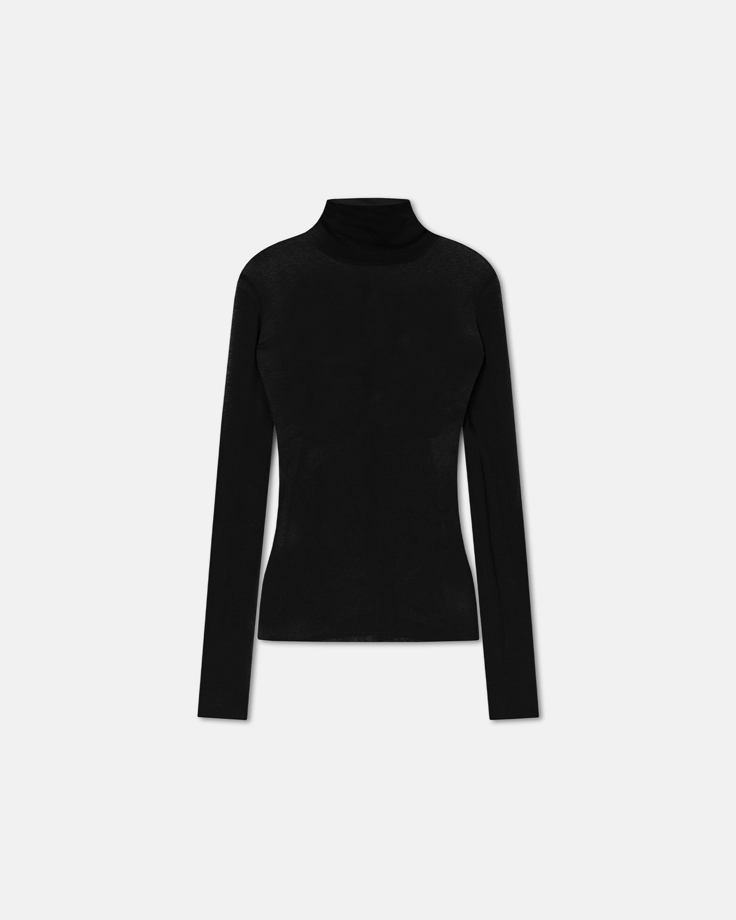 Mesh-Jersey Turtleneck Top - 5