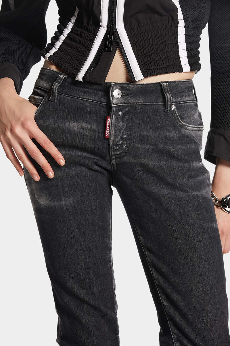 BLACK CLEAN WASH JENNIFER JEANS - 2