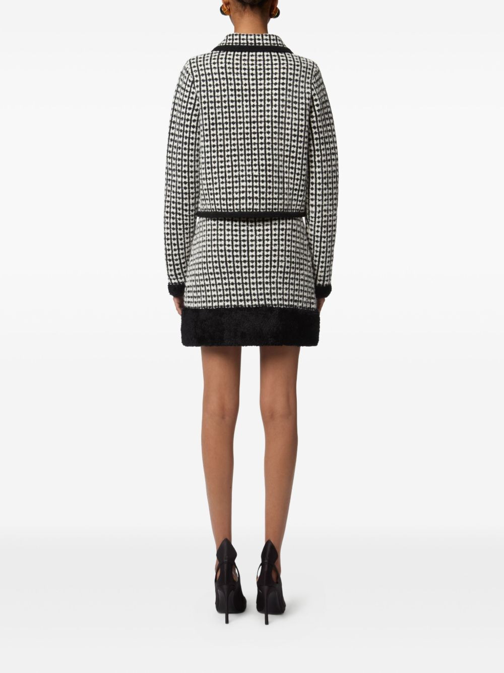 tweed-effect knitted miniskirt - 4