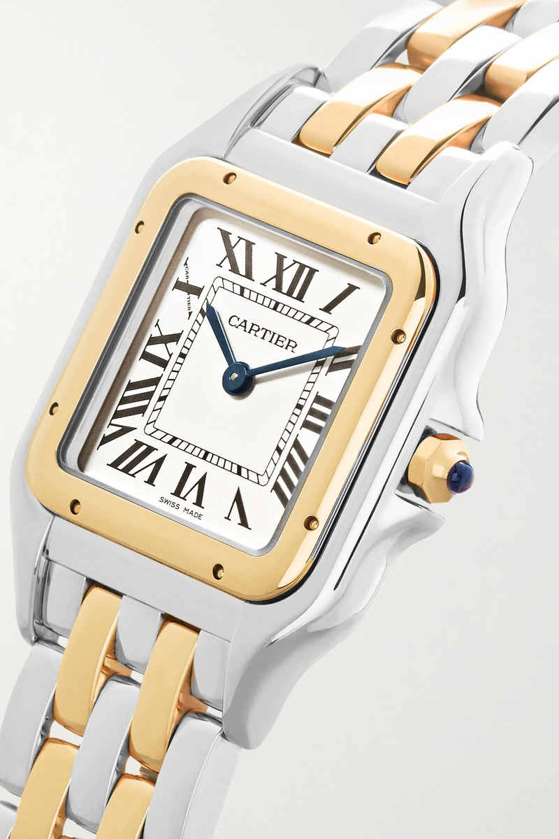 Panthère de Cartier 27mm medium 18-karat gold and stainless steel watch 3