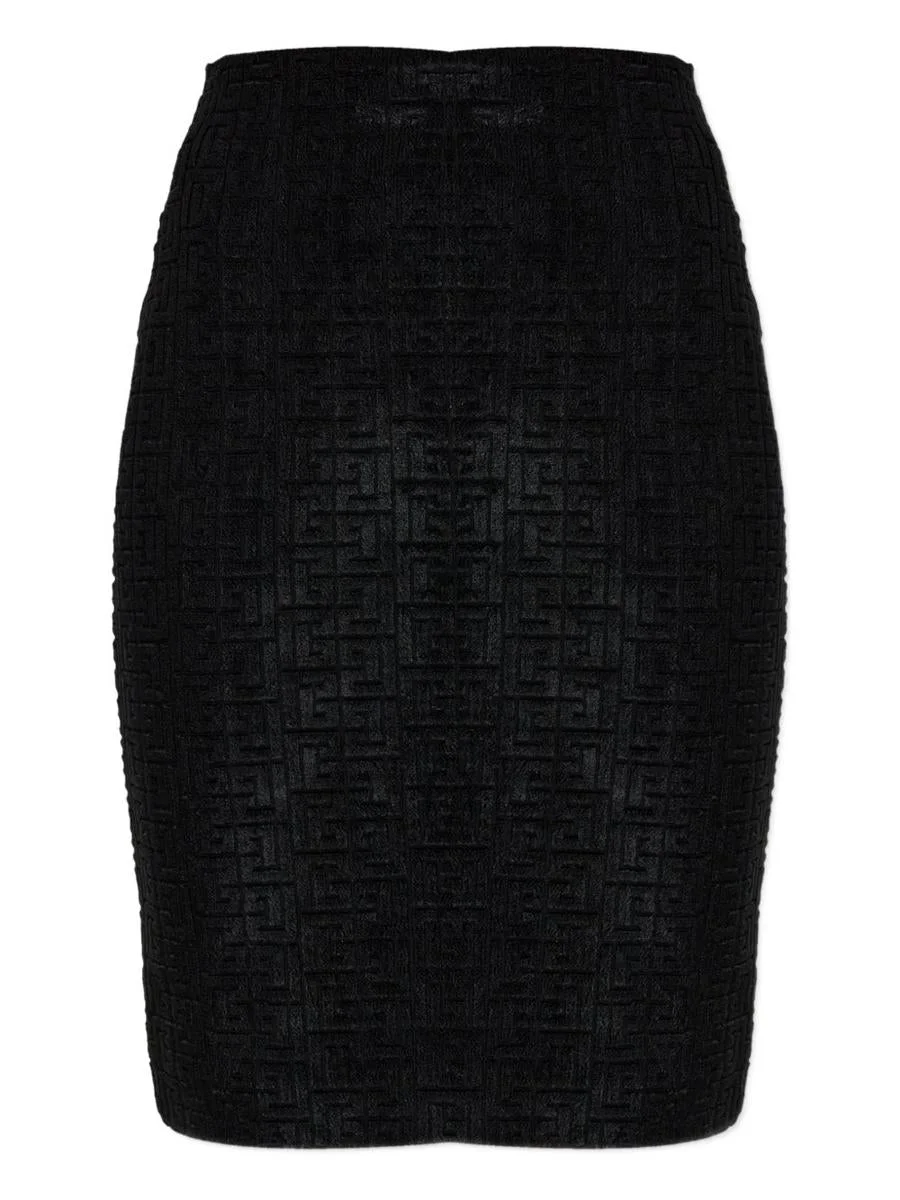 Balmain Monogram Midi Skirt - 1