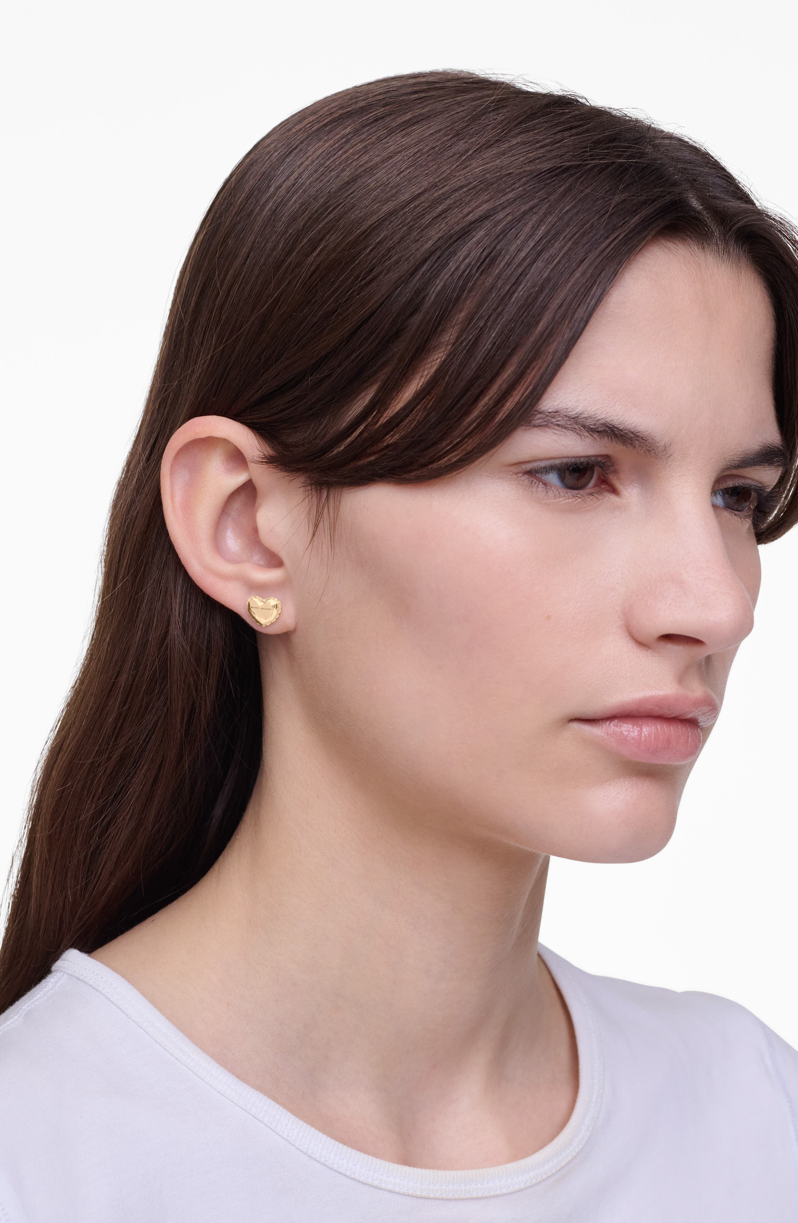 Marc Jacobs Micro Heart Balloon Stud Earrings in Light Antique Gold at Nordstrom - 2