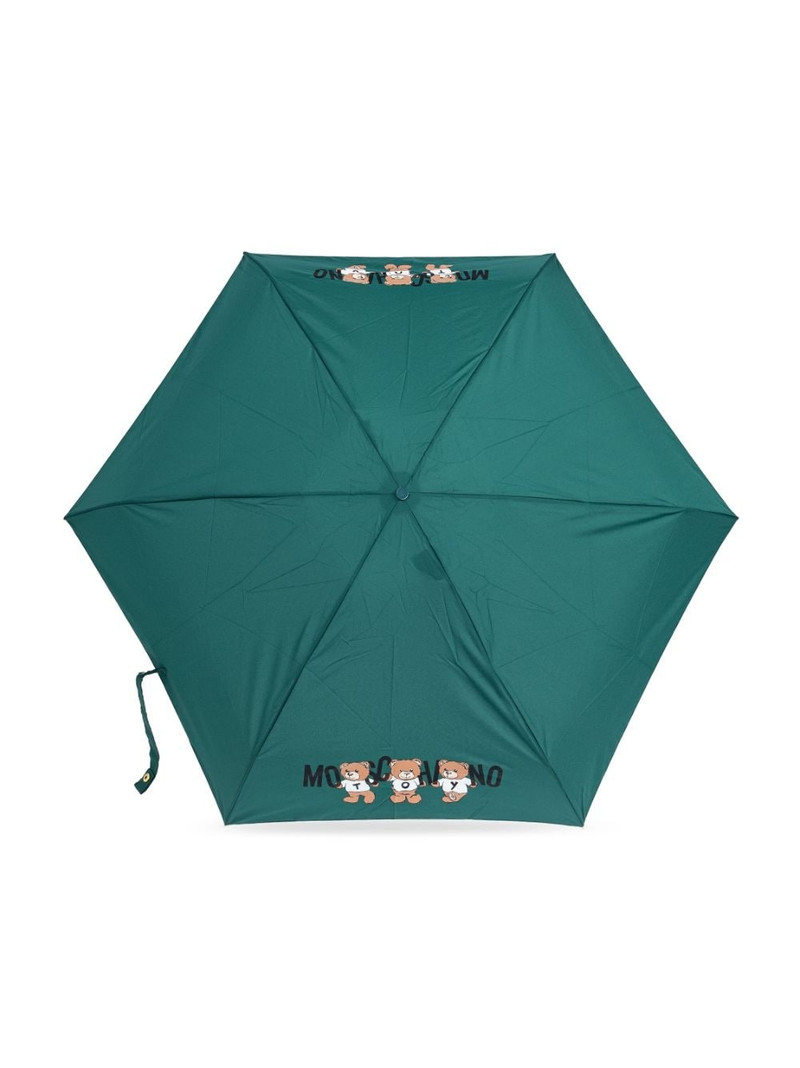 Moschino teddy bear-logo print compact umbrella outlook
