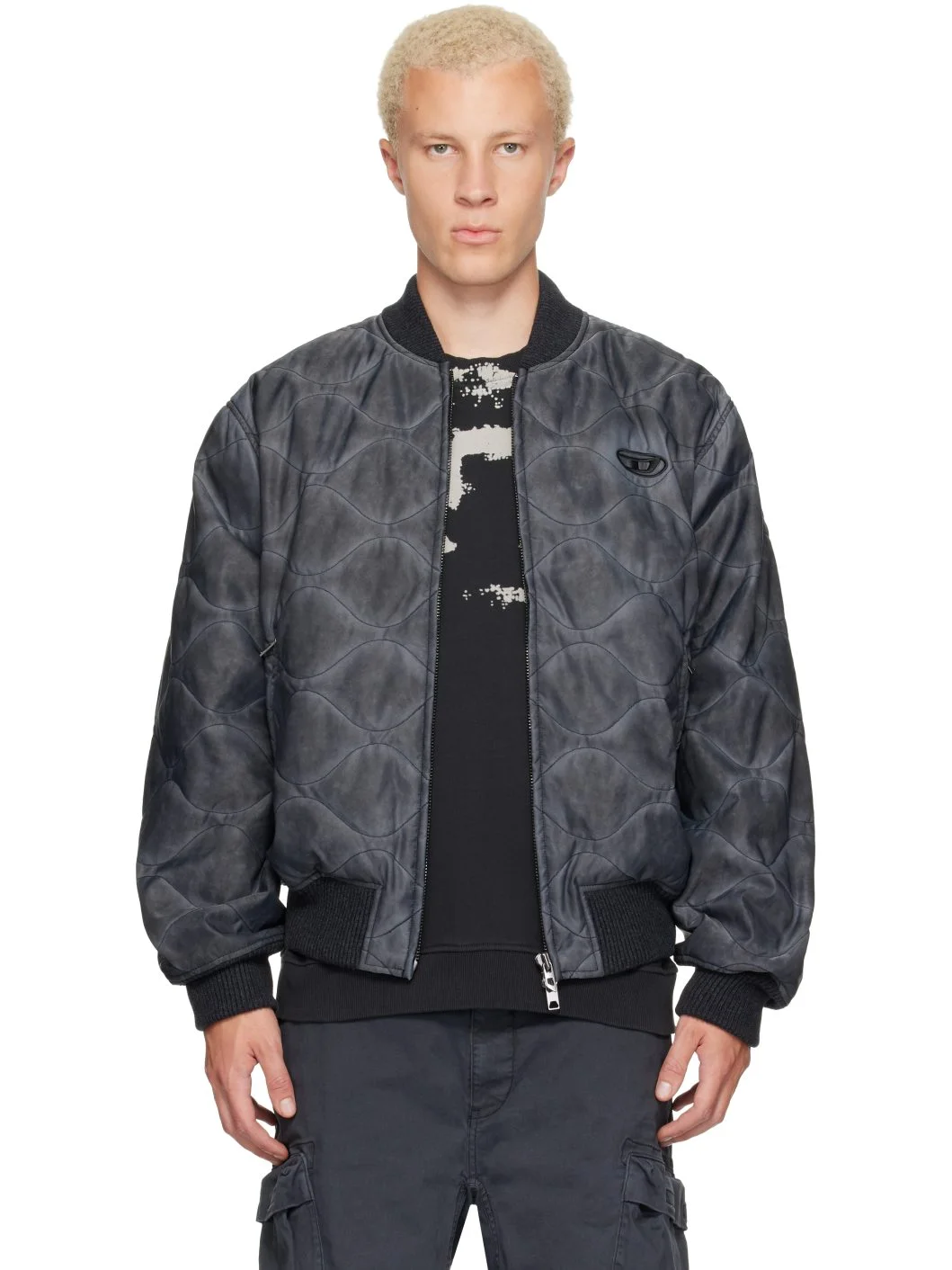 Gray J-Type Bomber Jacket - 1