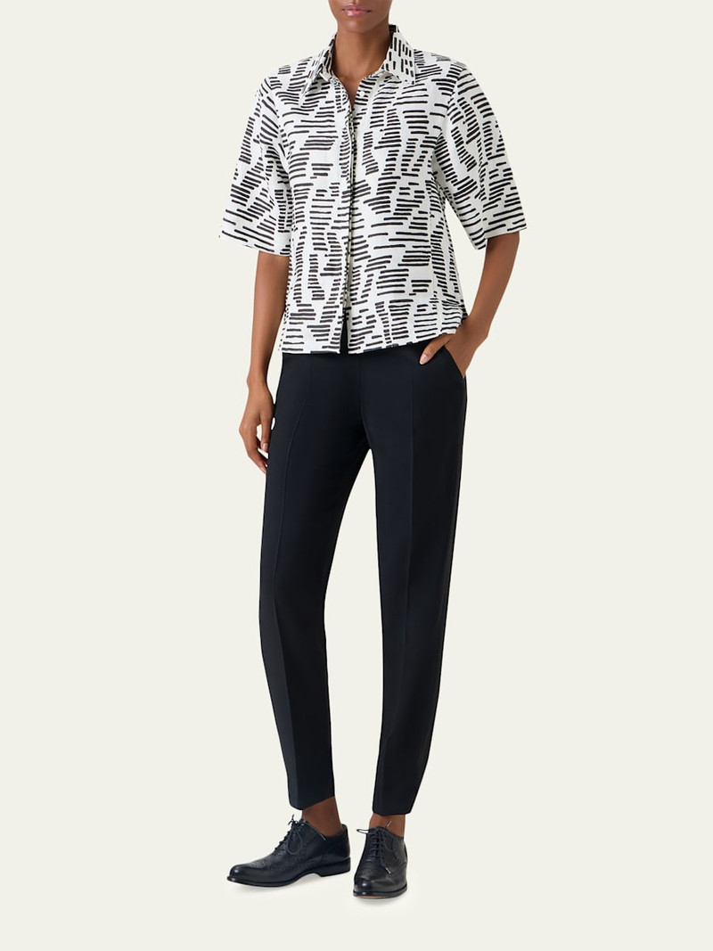 AKRIS Dance Movements Linen Toile Blouse outlook