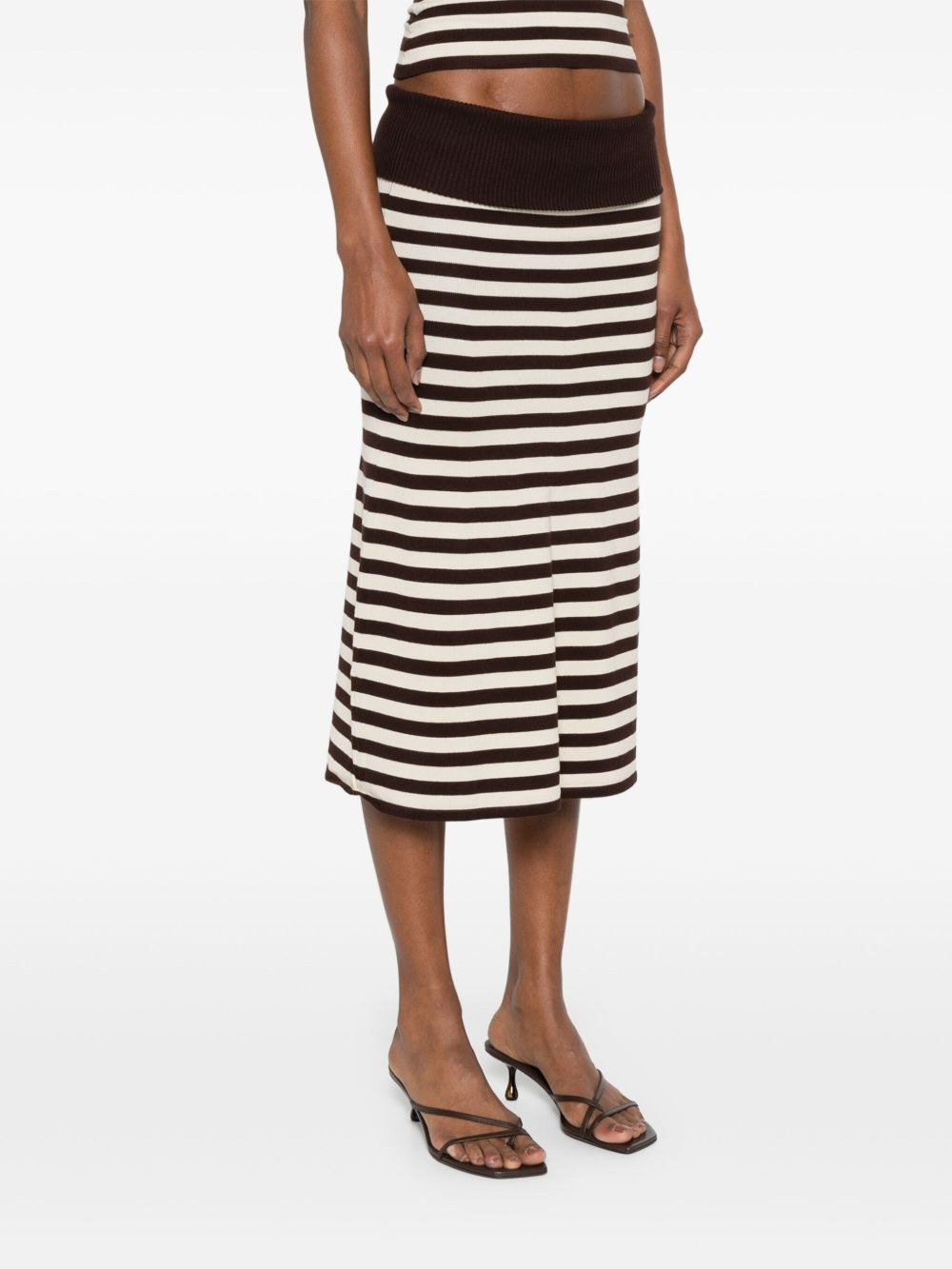 striped midi skirt - 3