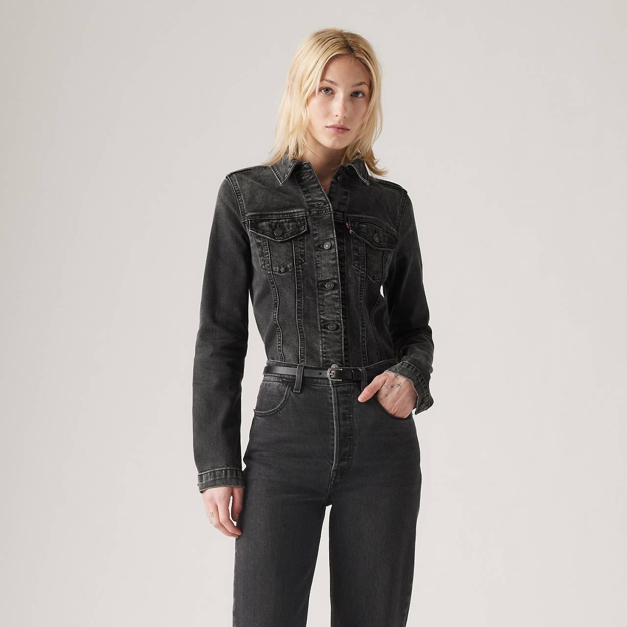 SLIM TAILORED TRUCKER JACKET - 1