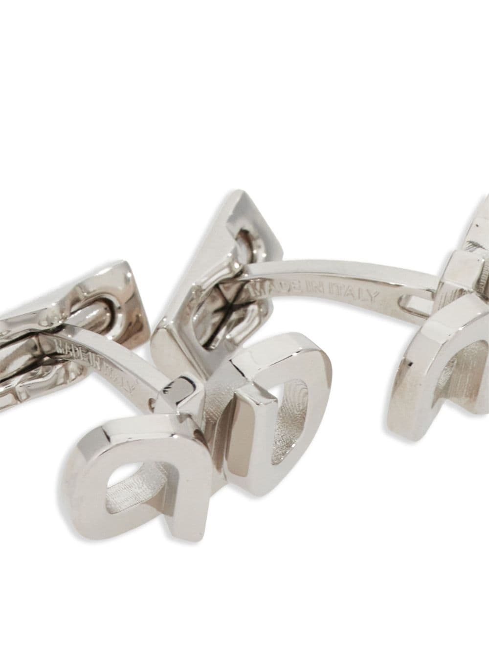 Gancini-buckle polished-finish cufflinks - 2