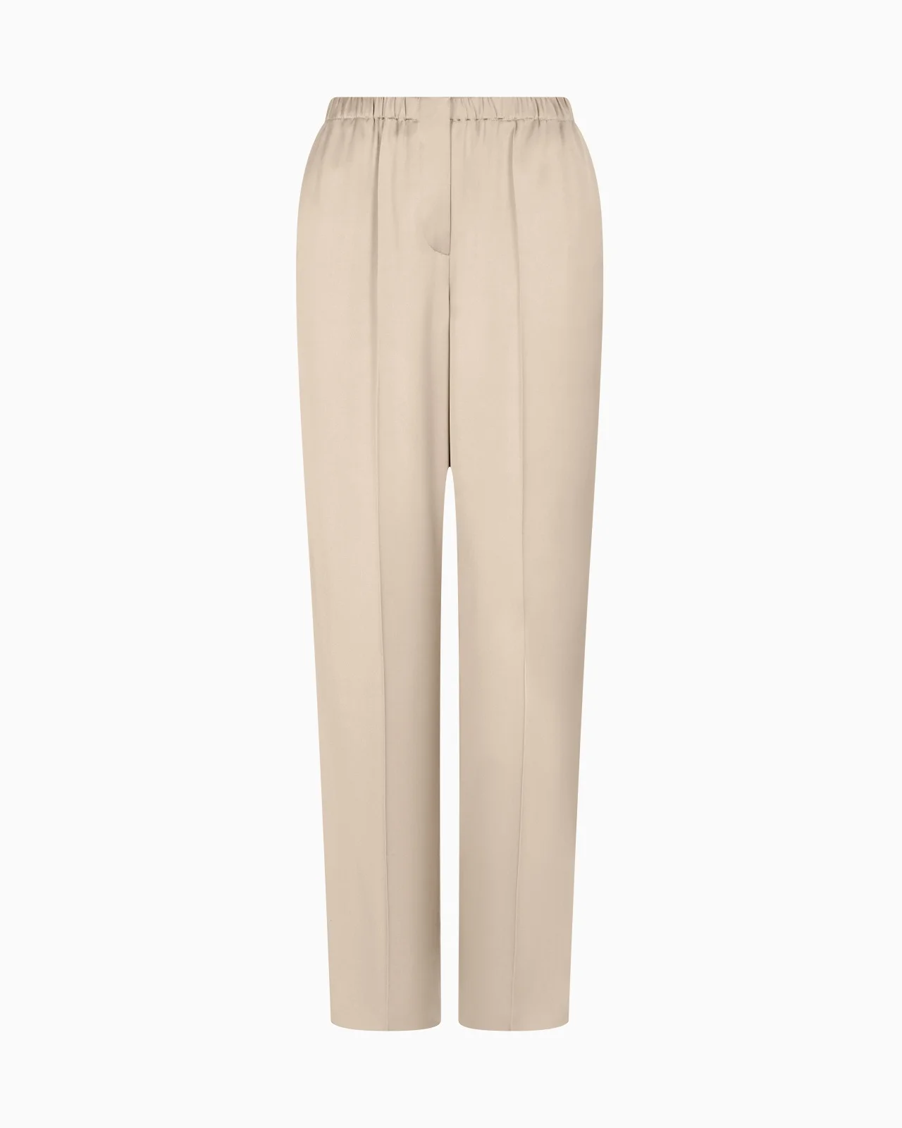 STRAIGHT-CUT TROUSERS IN DOUBLE SILK SATIN - 1