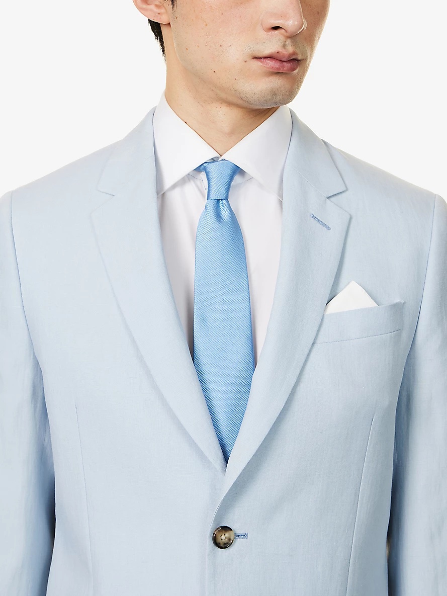 The Soho regular-fit linen suit - 5