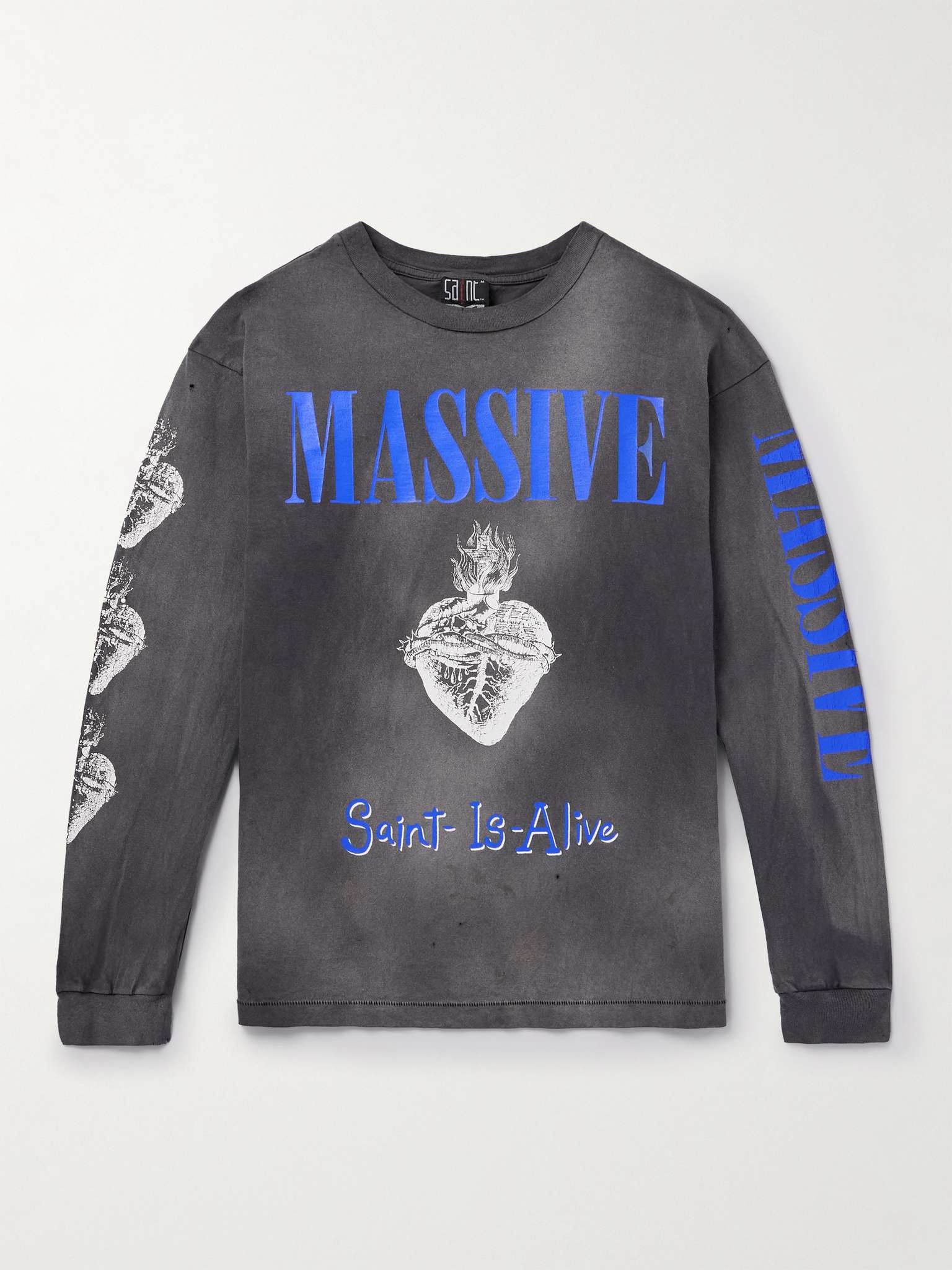 Massive Hearts Printed Cotton-Jersey T-Shirt - 1