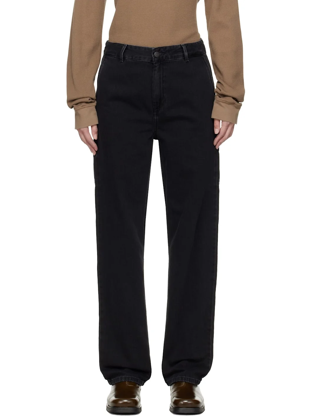 Black Pierce Pant Straight Jeans - 1