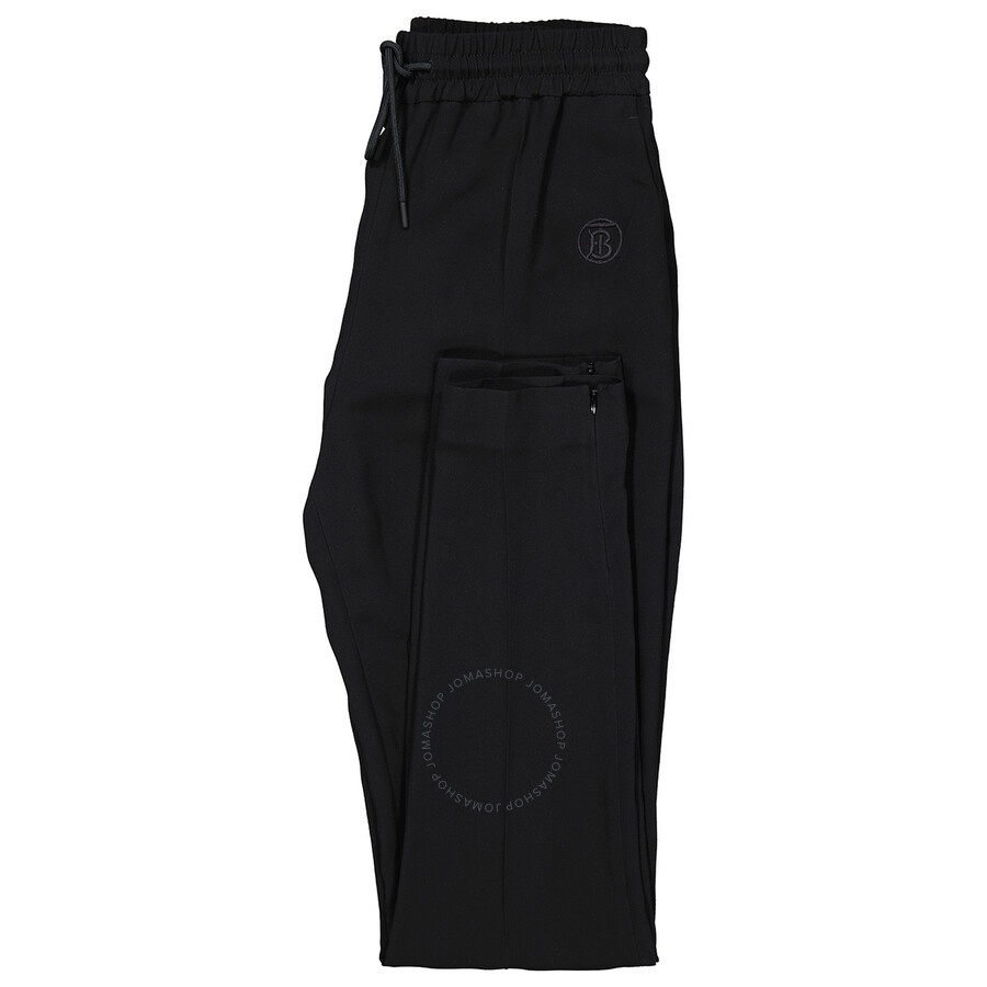 Burberry Ladies Black Custom Fit Monogram Motif Jogging Pants - 6