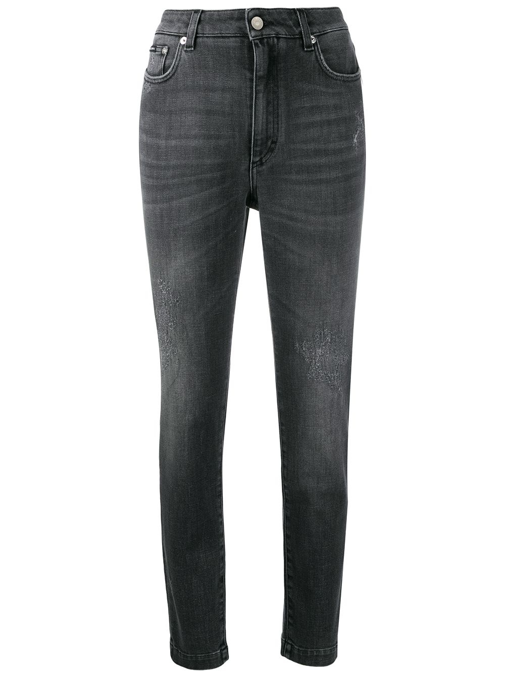 distressed skinny jeans - 1