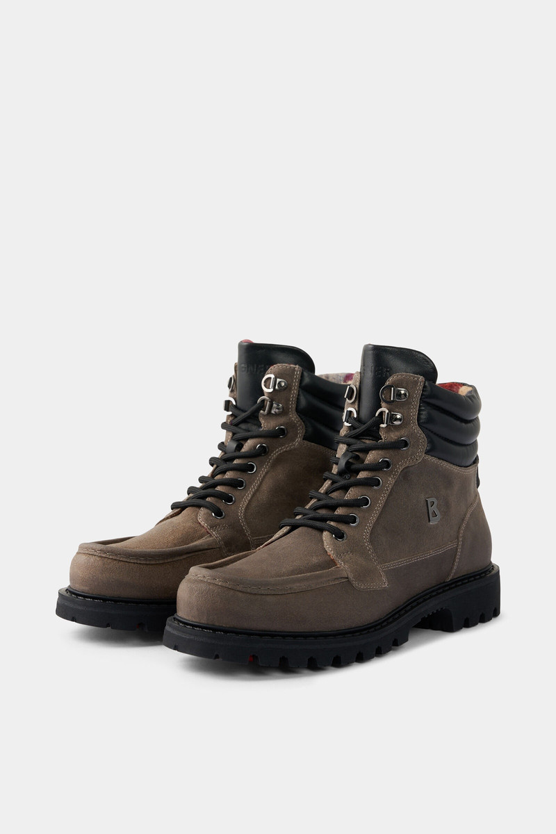 Helsinki Lace-up boots in Taupe/Black 4