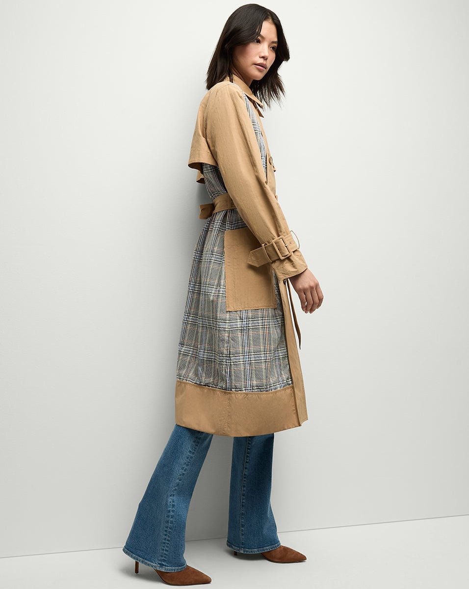 LIAM PATCHWORK TRENCH COAT - 4