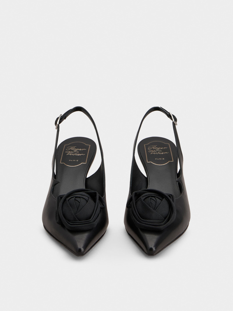 Rose Vivier Slingback Pumps in leather 7