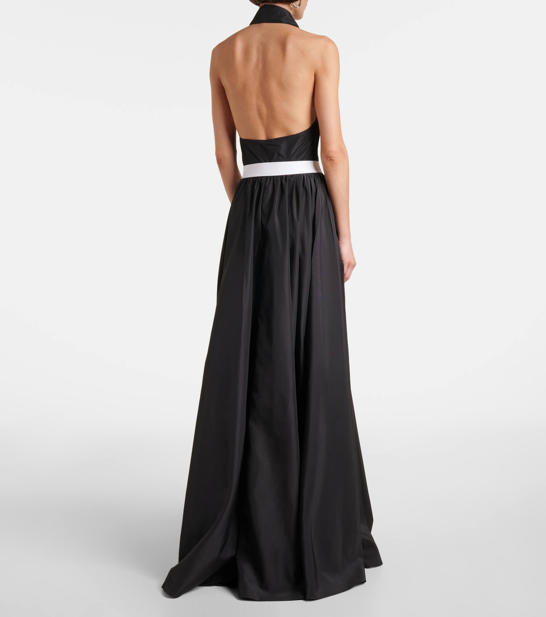 Halterneck belted maxi dress - 3