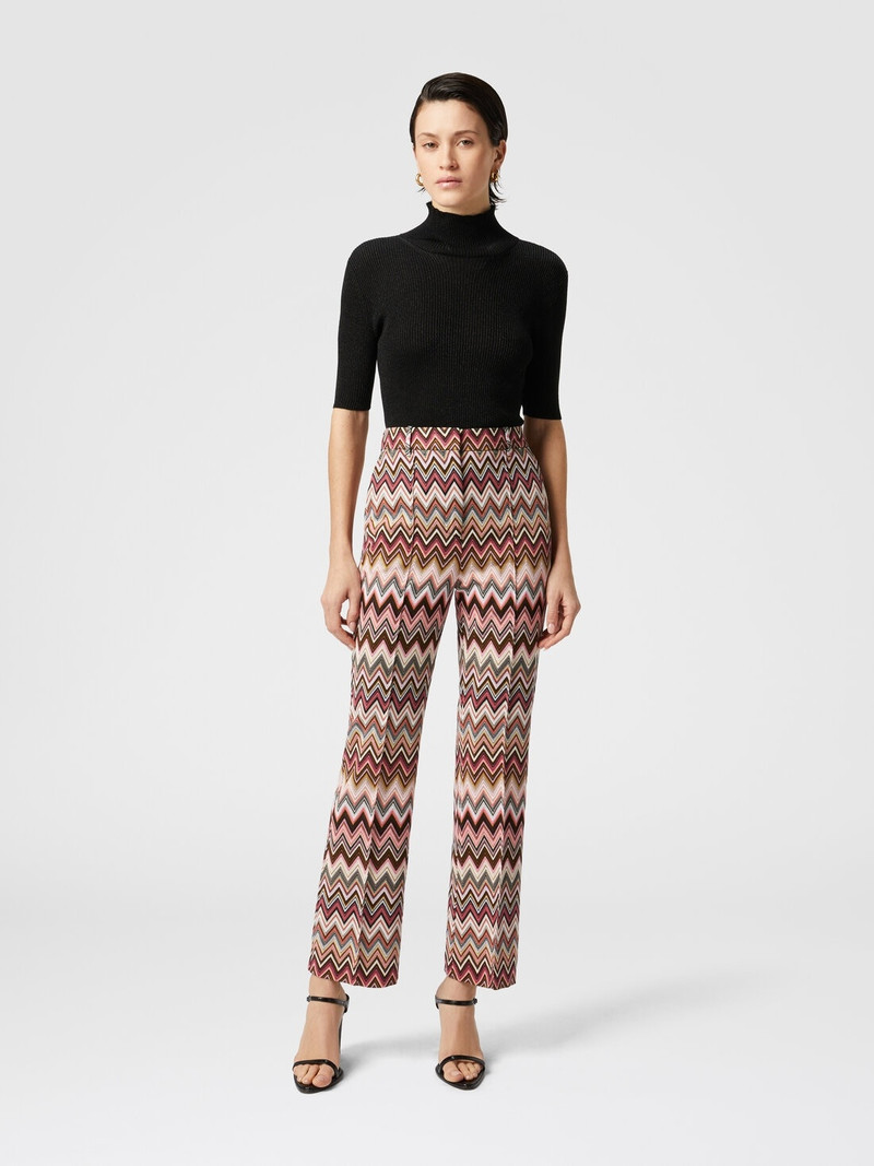 Missoni Classic zig zag trousers with cropped hem outlook