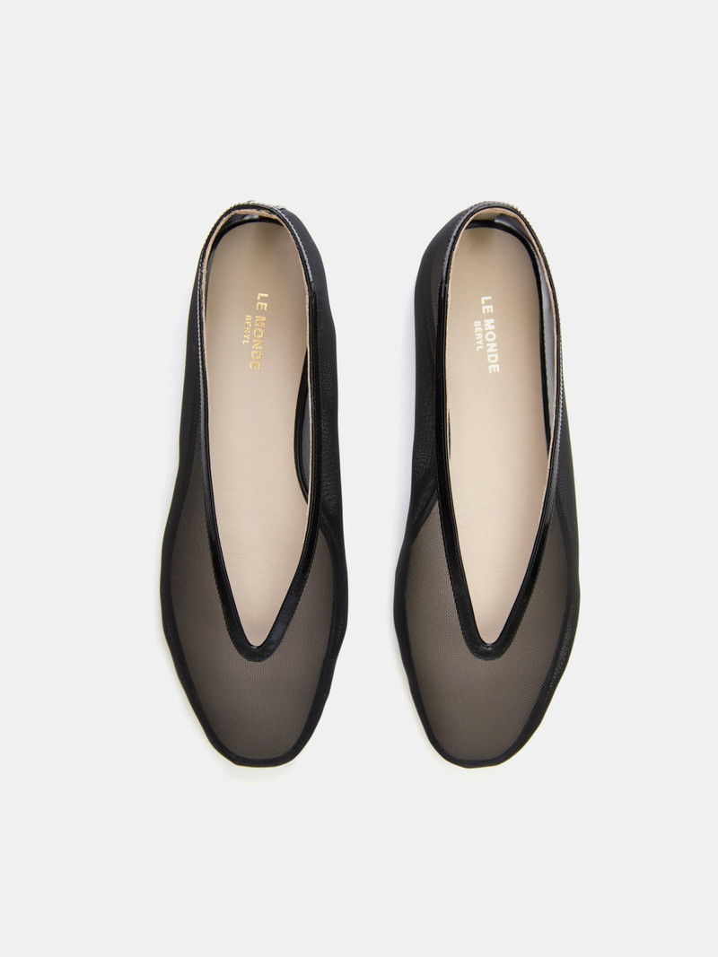 LE MONDE BÉRYL Luna Slipper / Black Mesh outlook
