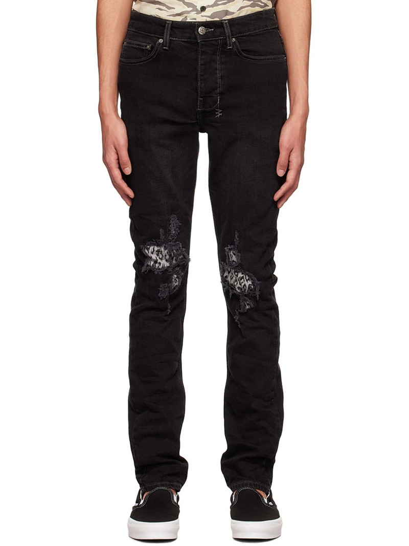 Black Chitch Leopard Patch Krow Jeans - 1