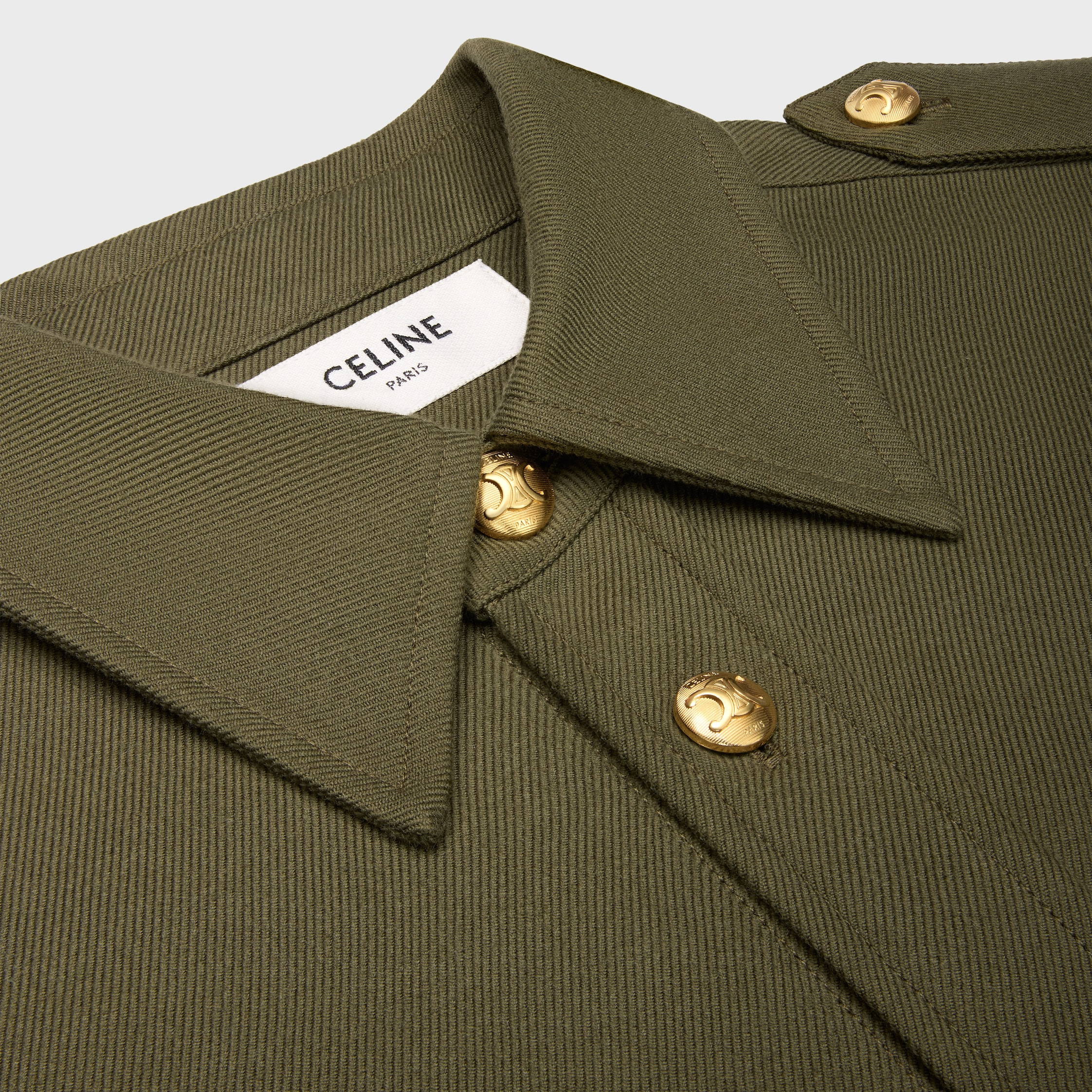 military shirt in lightweight cotton twill - 3