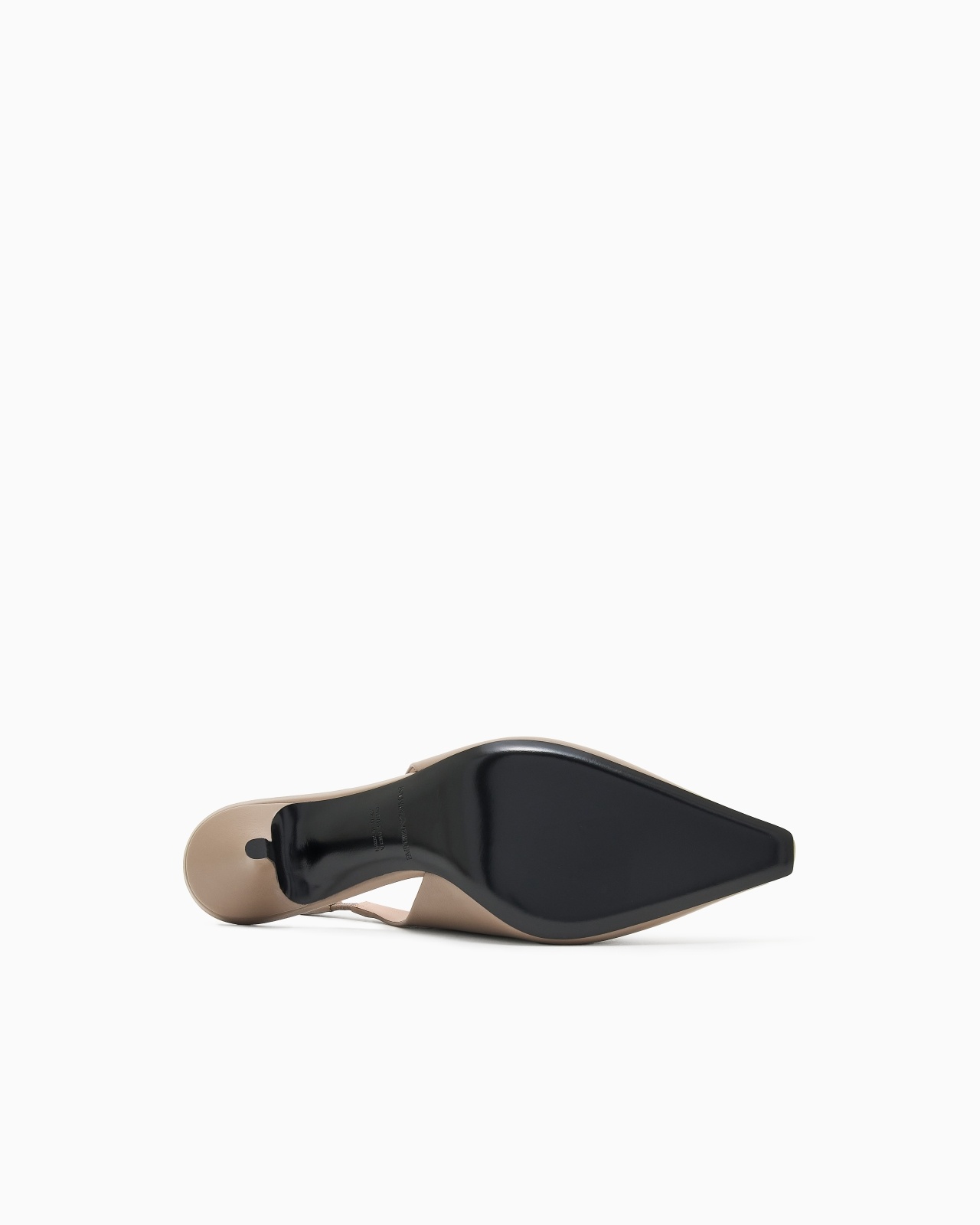 NAPPA-LEATHER SLINGBACK COURT SHOES WITH EAGLE PLATE - 6