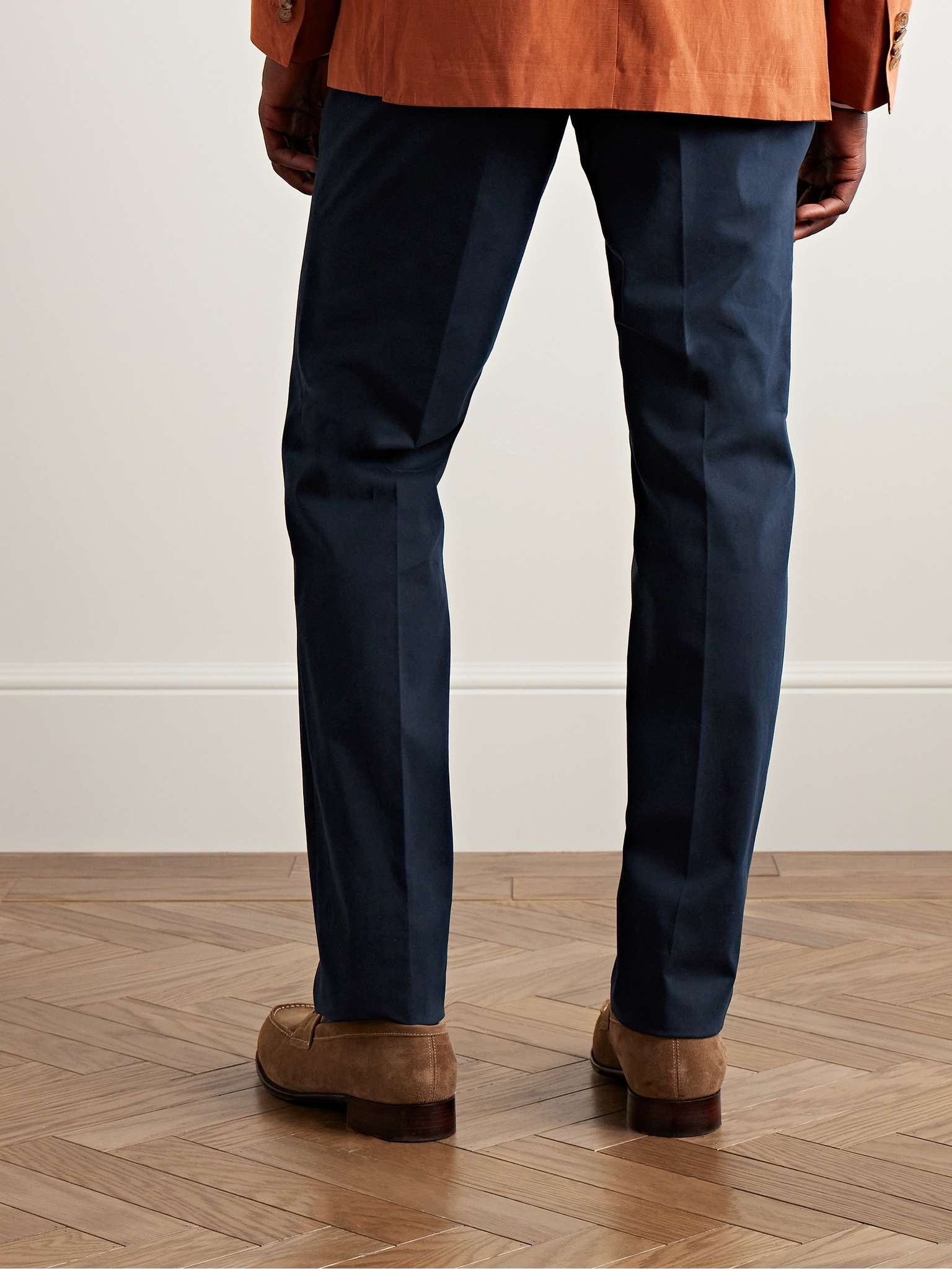 Pienza Slim-Fit Straight-Leg Cotton-Blend Twill Trousers - 4