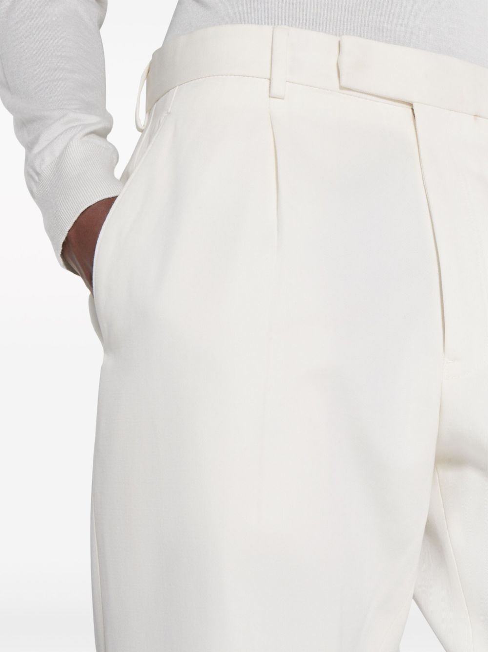 pressed-crease tailored trousers - 6