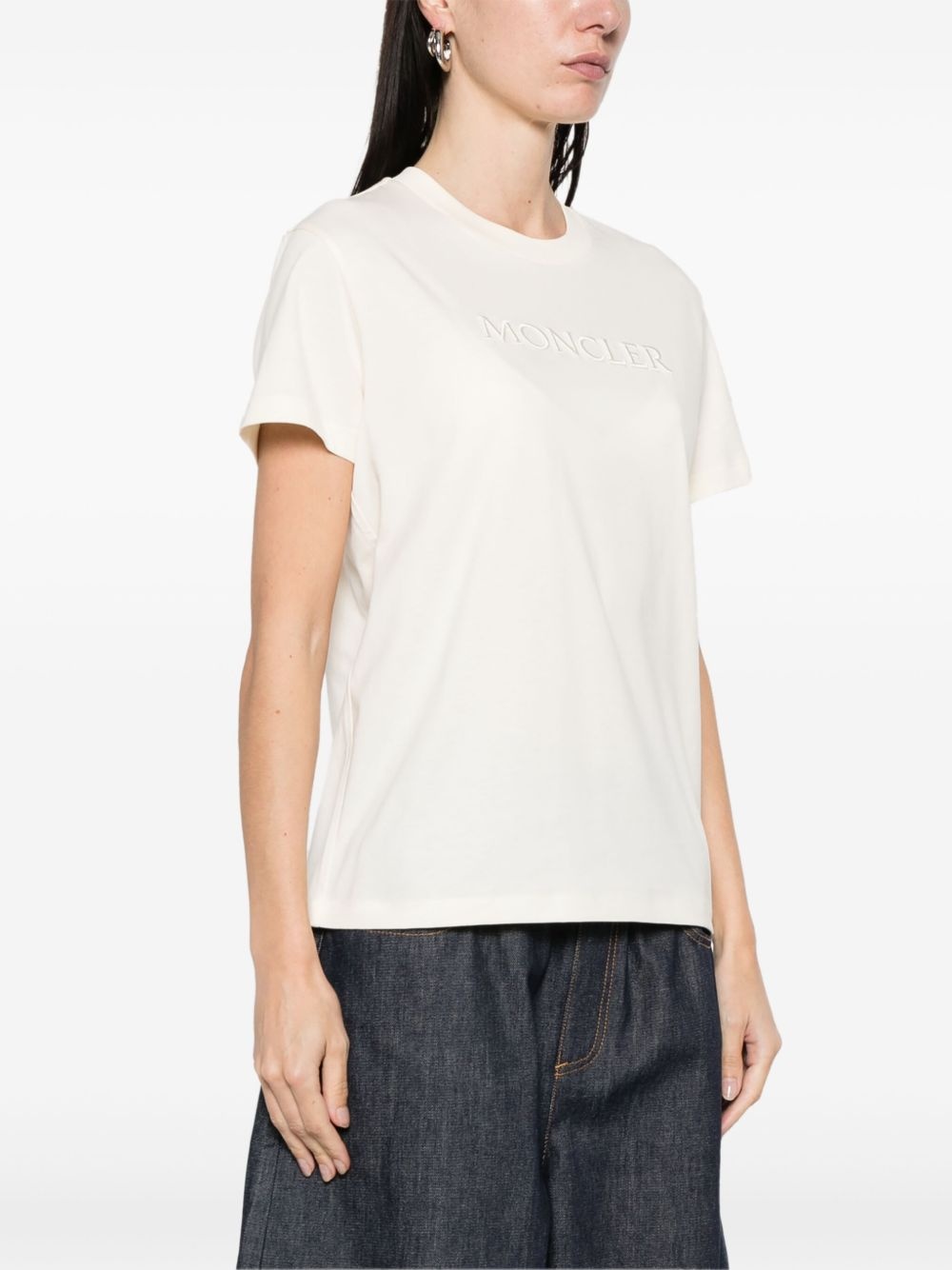 logo-embroidered T-shirt - 3