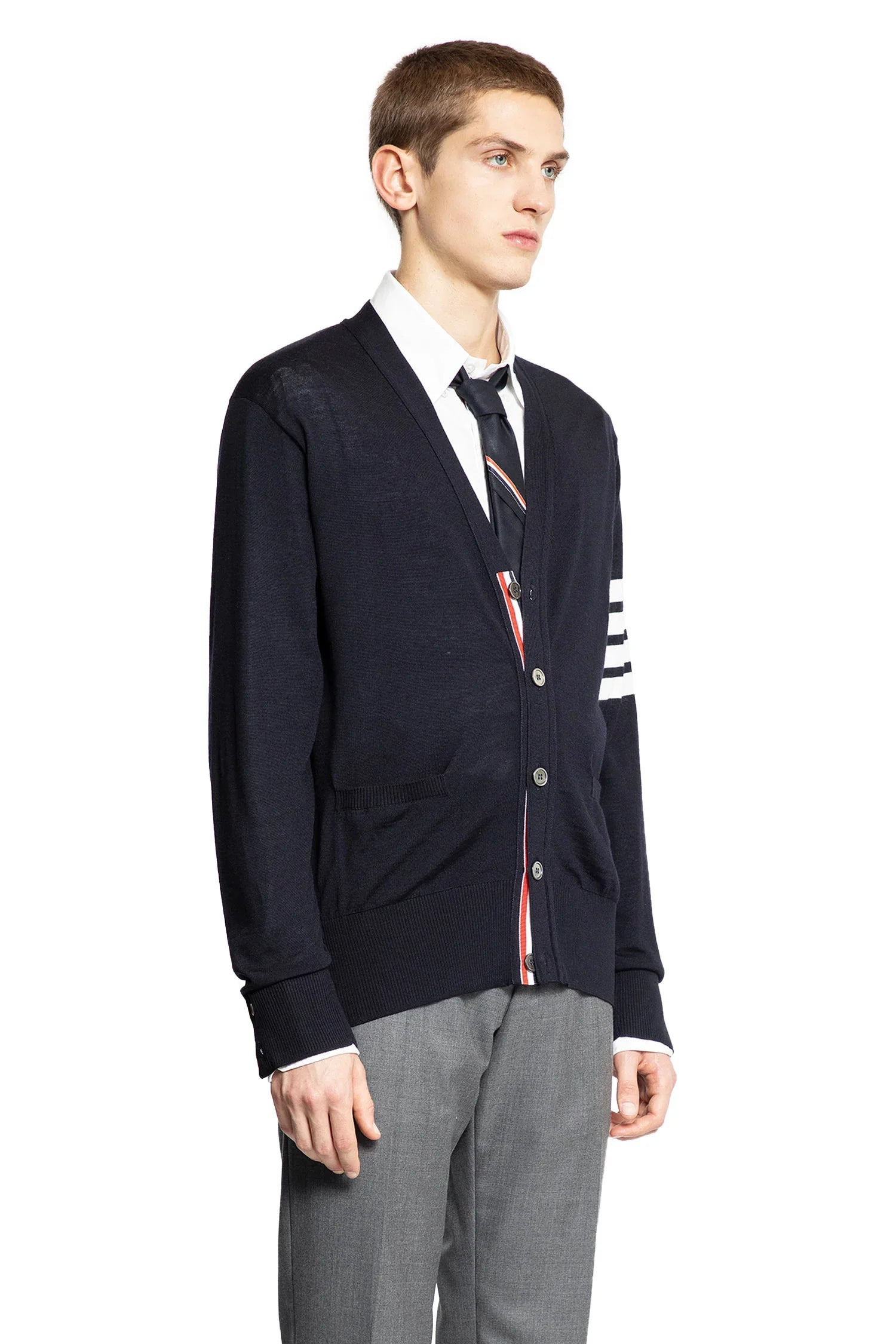 THOM BROWNE MAN BLUE KNITWEAR - 2